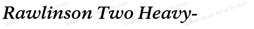 Rawlinson Two Heavy字体转换
